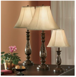 Faux Marble lamp set