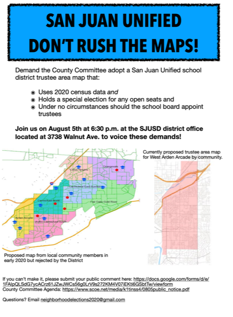 San Juan Unified district maps announcement